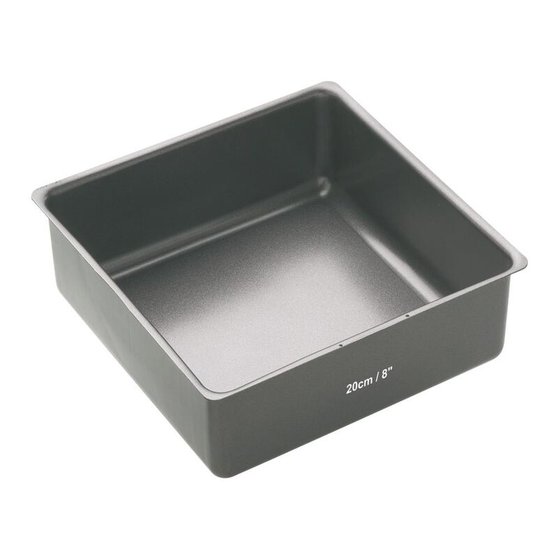 MasterCraft Loose Base Square Deep Cake Pan 20x20x7cm - Dark Grey image number 0